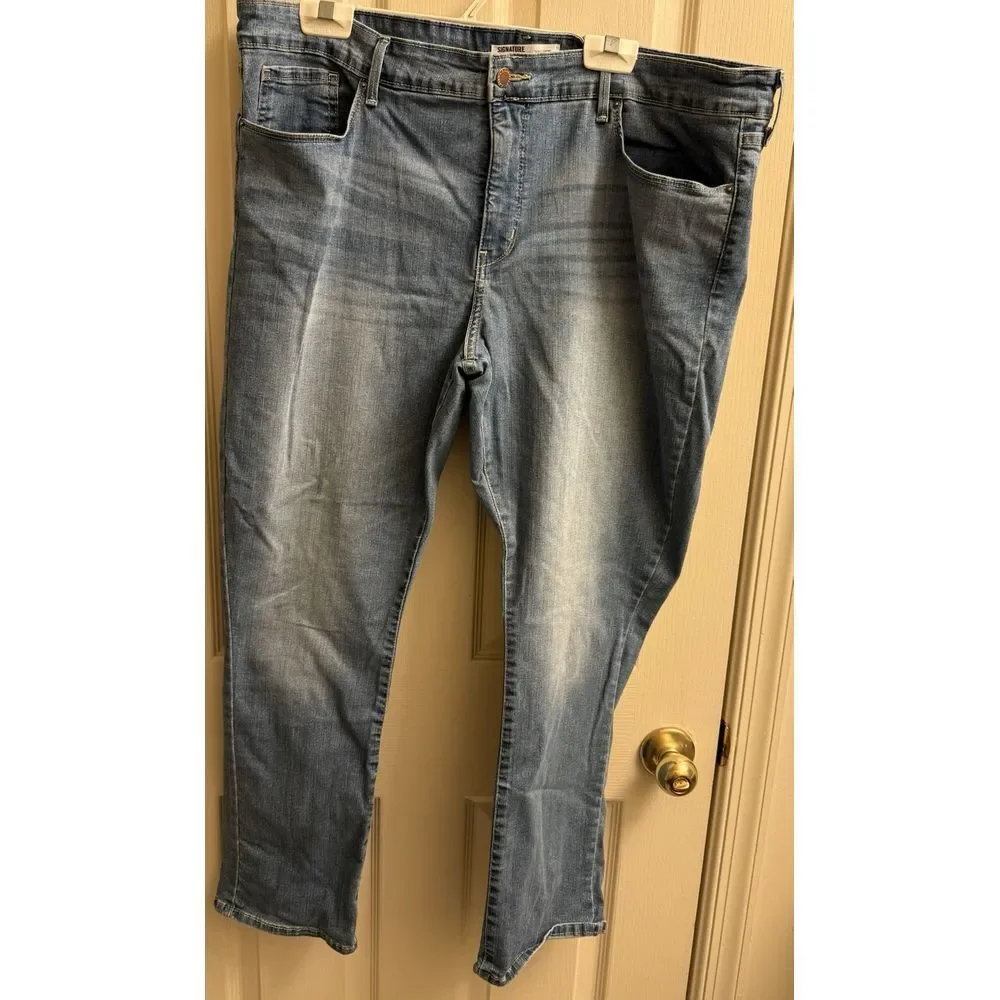 levi strauss signature gold Blue jeans mens totally shaping Straight 35x30‎